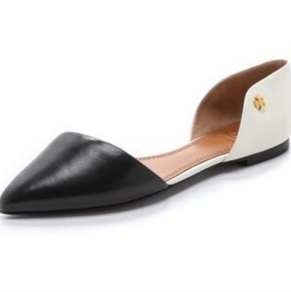 Tory Burch Leather D'Orsay Flats Size 7M